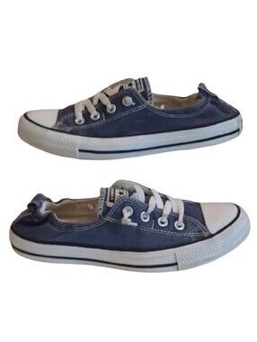 Converse Chuck Taylor All-Star Classic Low Top Lace Up Blue Trim Canvas Sneaker